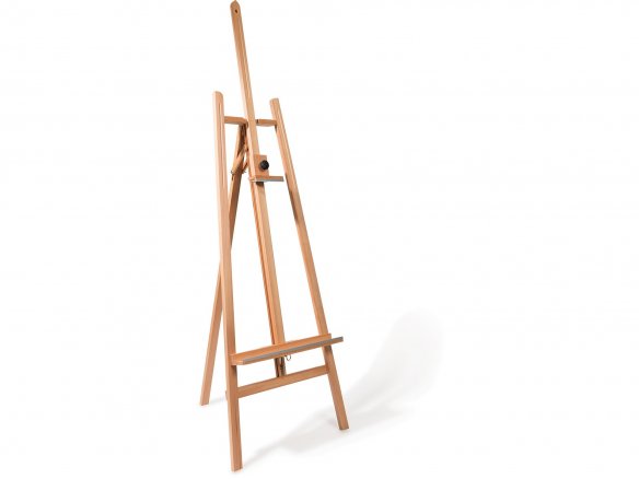 A-frame studio easel, beechwood, metal ratchet