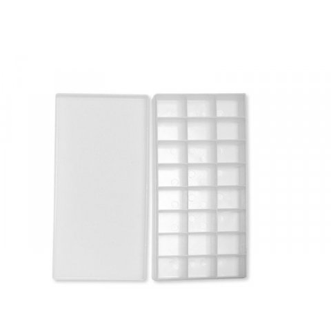 Palette box with lid, plastic rectangular, 220 x 105 x 30 mm, 24 wells