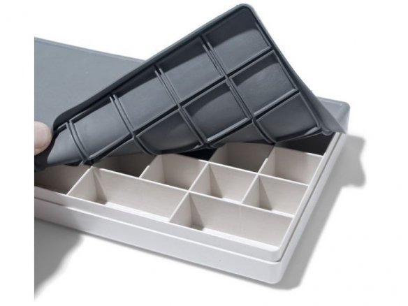 Cajón de paletas con tapa de goma, plástico