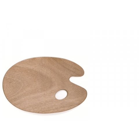 Tavolozza di legno con buco per il pollice ovale, 180 x 270 mm