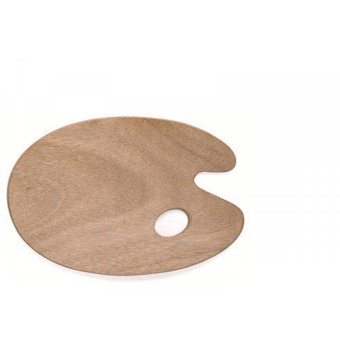 Tavolozza di legno con buco per il pollice ovale, 200 x 300 mm