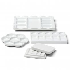 Paleta de porcelana blanca
