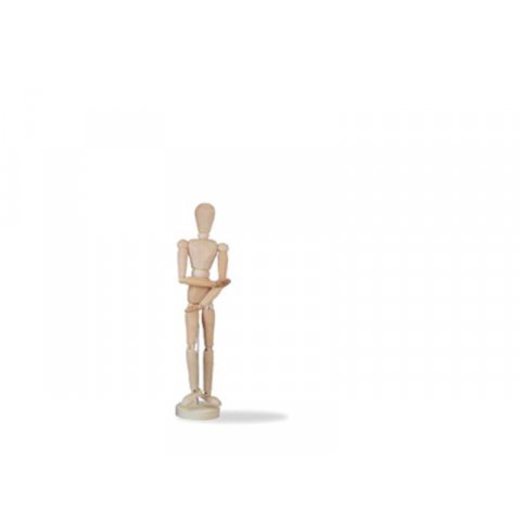 Jointed wood mannequin, unpainted male, h = 400 mm