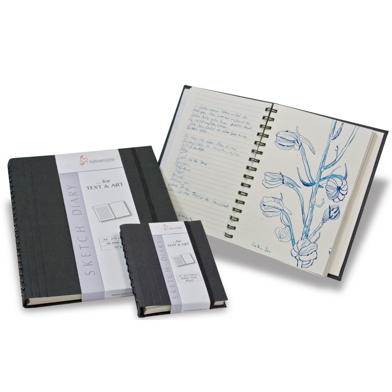 Cuaderno de dibujo de Hahnemühle Diario de dibujo blanco, 120 g/m².