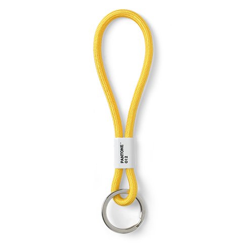 Pantone Schlüsselanhänger, kurz l = 15 cm, Schlüsselring ø = 33 mm, yellow 012