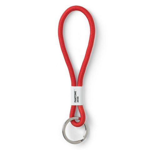 Pantone Schlüsselanhänger, kurz l = 15 cm, Schlüsselring ø = 33 mm, red 2035