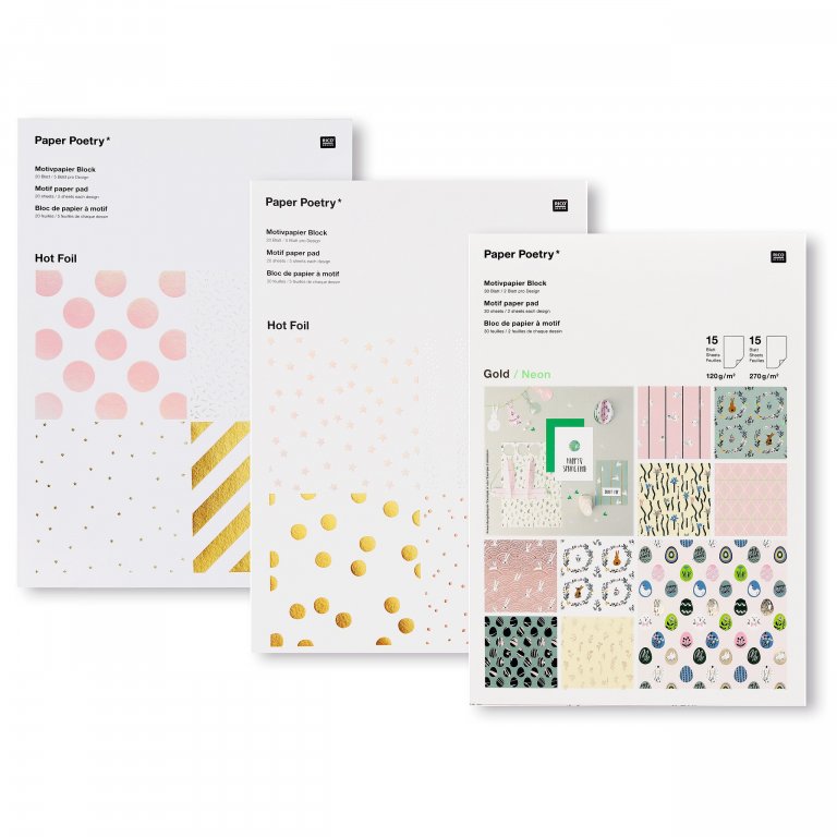 Motif Paper Block, Hot Foil