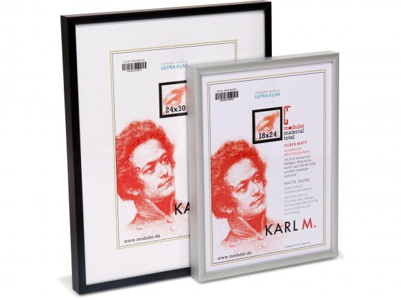 Karl M interchangeable pict. frame, alu, narrow rnd. moudings