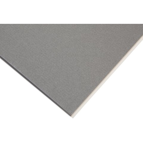 Núcleo de cartón blanco Peterboro passe-partout aprox. 1,4 x 810 x 1020 mm, gris texturado