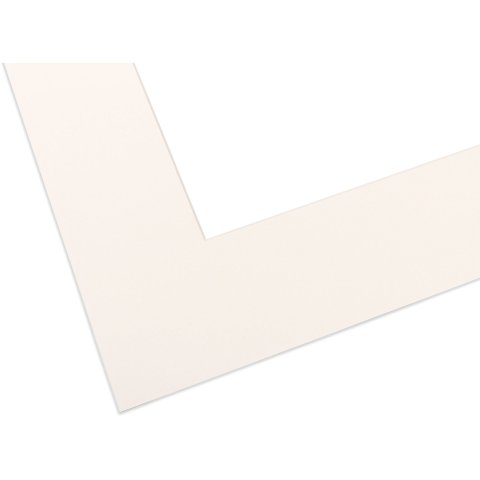 Peterboro passepartout board, cotton rags ca. 1.5 x 810 x 1020, warm white, solid colour