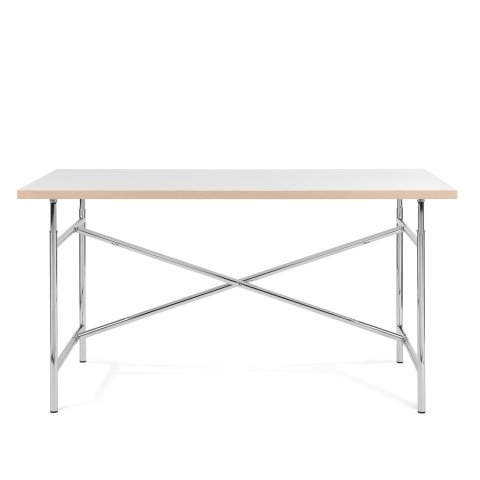 Kindertisch E2, chrom Tischplatte: weiß, Kante multiplex, 25x680x1200 mm