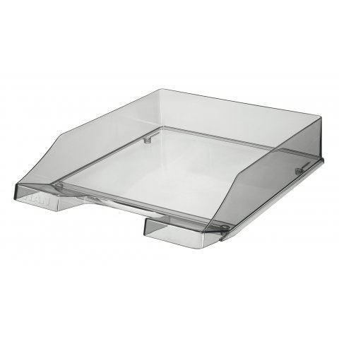 Document tray A4 - C4 255 x 348 x 65 mm, transparent, gray