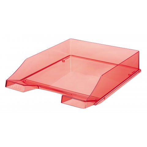 Briefablage A4 - C4 255 x 348 x 65 mm, transparent, rot