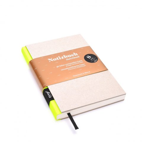 Tyyp Manufaktur Berlin cuaderno de cartón gris 2,5 mm 105 x 148 mm, DIN A6, 60 hojas, cuello de color neón