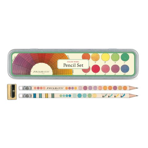 Juego de lápices Cavallini 10 piezas de 2 diseños cada una, incl. sacapuntas, rueda de colores
