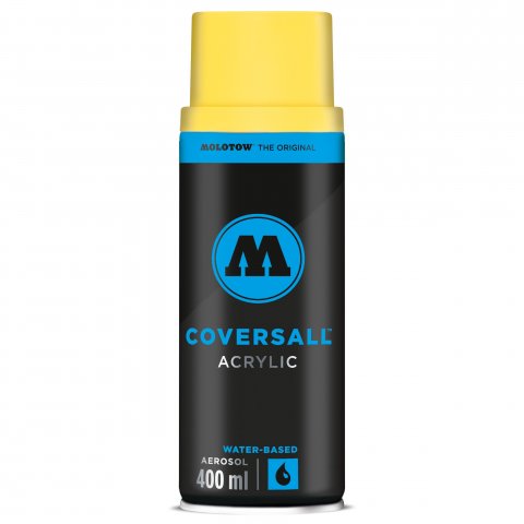 Molotow Pintura acrílica en aerosol Coversall a base de agua Lata 400 ml, amarillo cinc