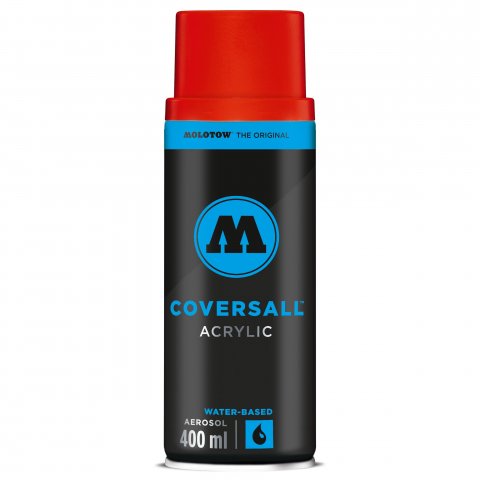 Molotow vernice acrilica spray Coversall a base d'acqua vasetto 400 ml, SWET 100 rosso traffico