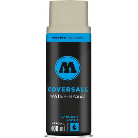 Molotow vernice acrilica spray Coversall a base d'acqua Lattina da 400 ml, grigio pietra chiaro (174)