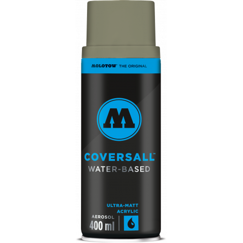 Molotow vernice acrilica spray Coversall a base d'acqua Lattina 400 ml, grigio pietra medio (175)