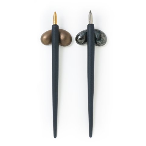Kakimori Federhalter Kirschholz, urushi, schwarz lackiert