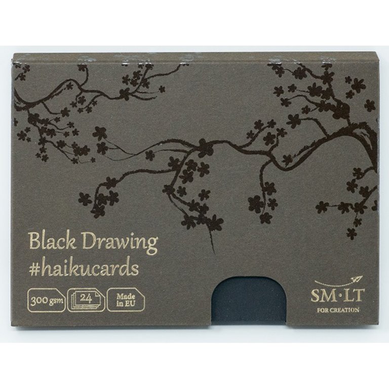 blank haikucards black, 300 g/m², set
