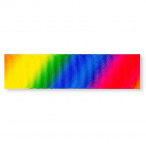 Geschenkband Multicolor b = 40 mm, l = 3 m, Verlauf kräftige Farben