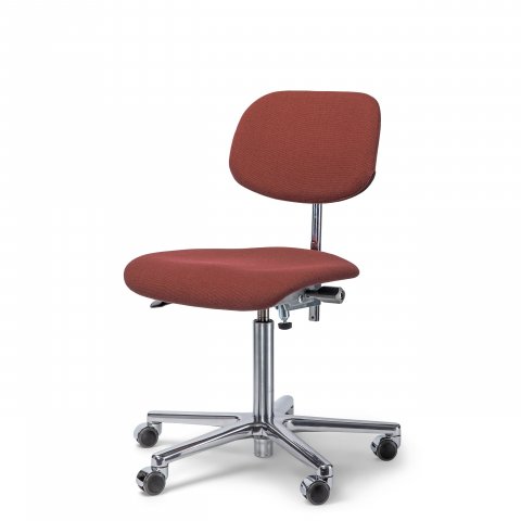 Modulor Arbeitsstuhl gepolstert 450-630 x 480 x 415, Cranberry AD005