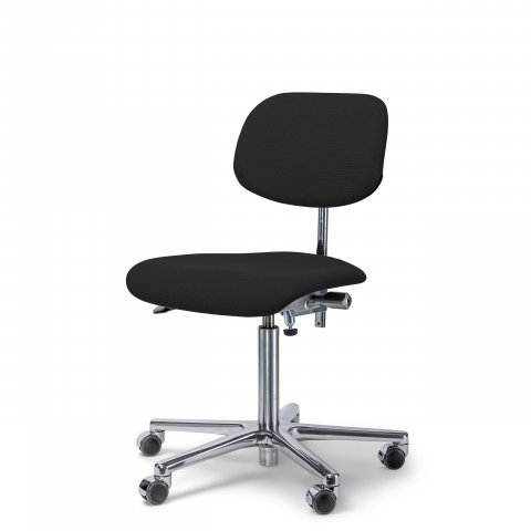 Modulor office swivel chair upholstered 450-630 x 480 x 415, Black AD055