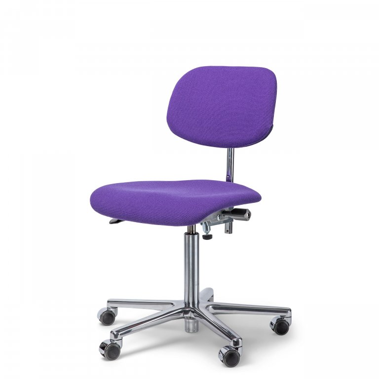 Modulor office swivel chair upholstered, 450-630 x 480 x 415, Puple AD118