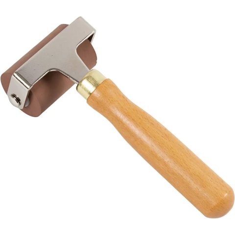Farbwalze für Drucktechniken b = 49 mm, ø 30 mm, Holzgriff