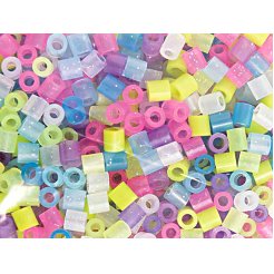 Mezcla de perlas de hierro 5 x 5 mm, aprox. 1000 piezas, brillo