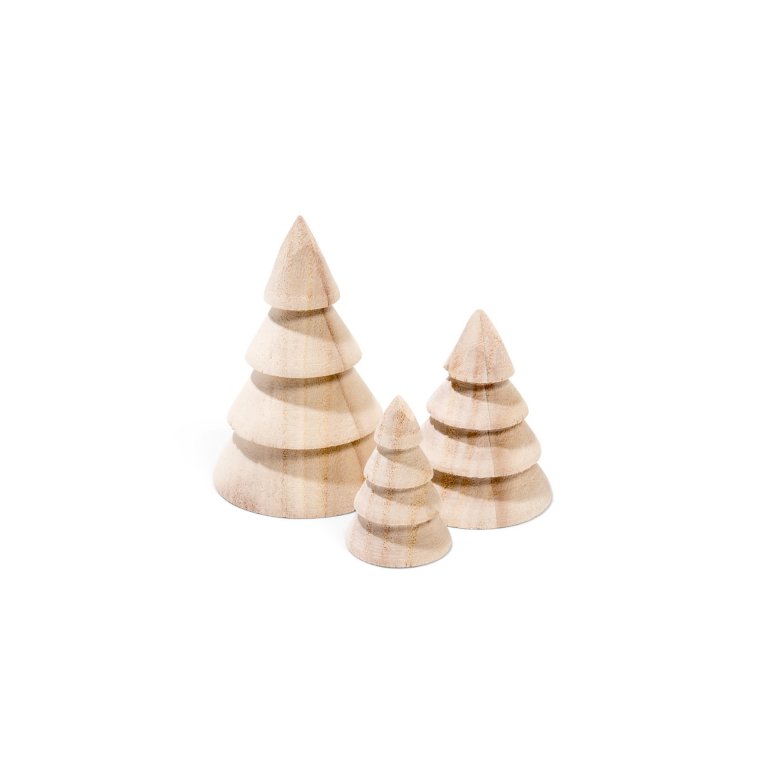 Wooden trees, set