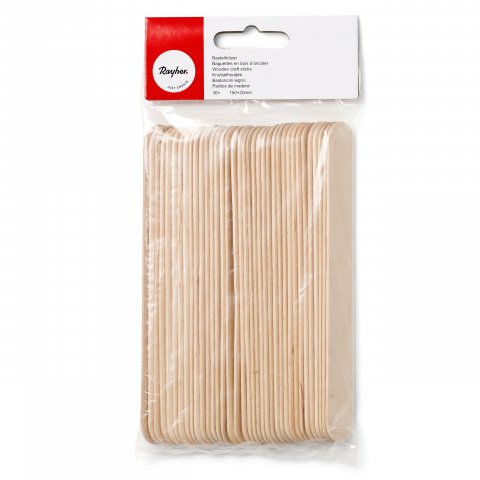 Handicrafting woods, popsicle sticks birch, 150 x 20 mm, 36 pieces, natural
