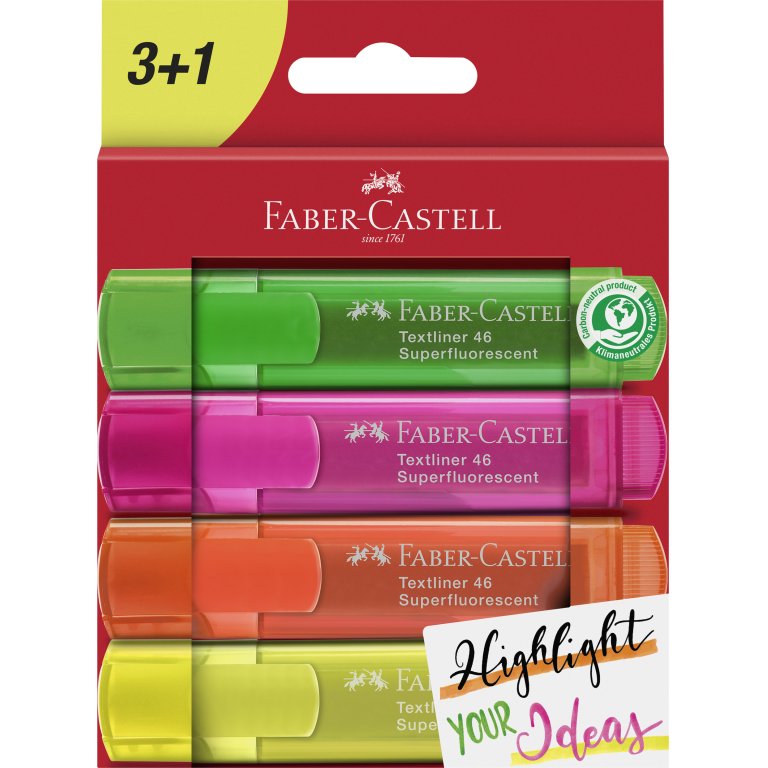 Evidenziatore Faber-Castell 46 Set Superfluorescente