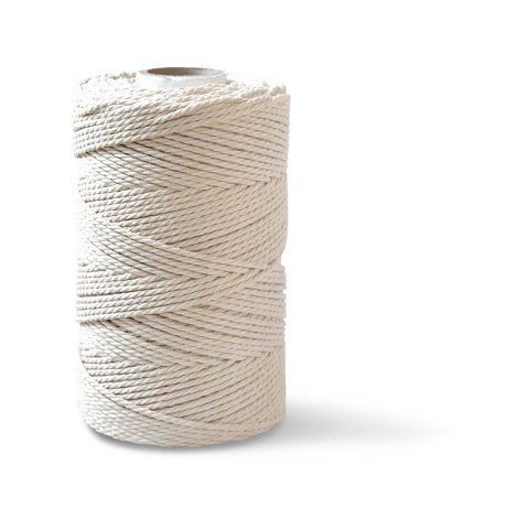 cotton cord twisted, recycled s = 2,5 mm, l = 150 m, riciclato, naturale
