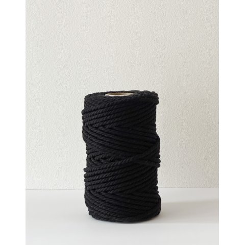Recycling Baumwollseil, gedreht ø 3 mm, l = 50 m, schwarz