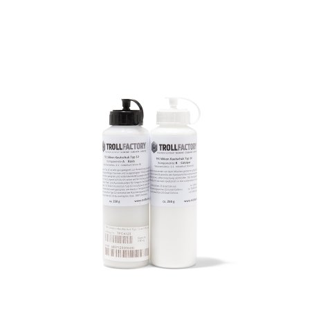 TFC silicone rubber type 12 durable, set 1:1, Sh. 30, Topfz. 70 - 90 min., white, 2 x 250 g