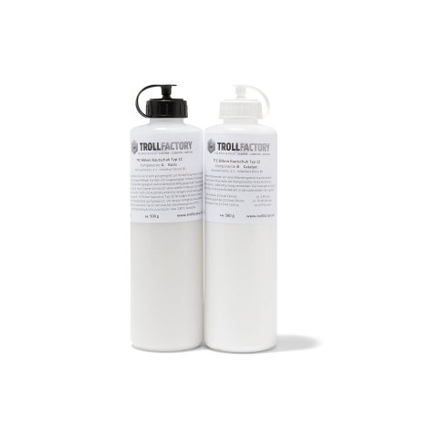 TFC silicone rubber type 12 durable, set 1:1, Sh. 30, pot life 70-90 min., white, 2 x 500 g