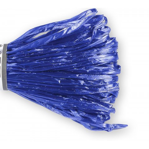 Viscose raffia, glossy, coloured bundle, l = 30 m, w = app. 5 mm, medium blue