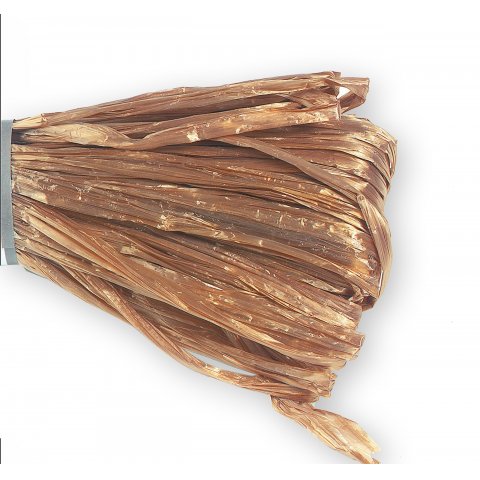 Viscose raffia, glossy, coloured bundle, l = 30 m, w = app. 5 mm, dark brown