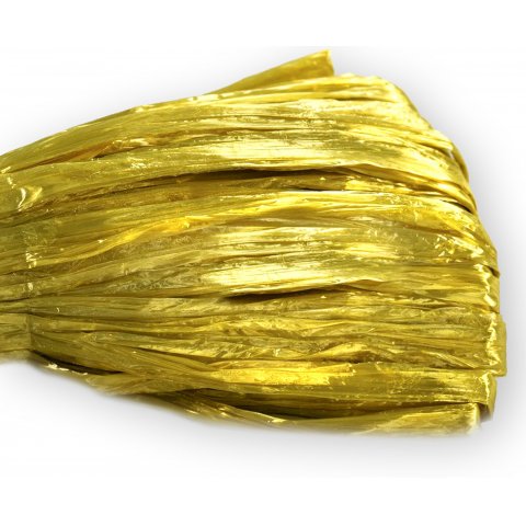 Viscose raffia, glossy, coloured bundle, l = 30 m, w = app. 5 mm, gold