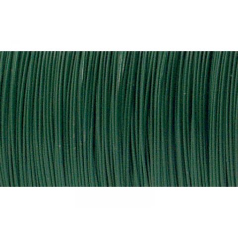 Flower wire, unstraightened ø 0.35 mm, l = 65 m (50 g), painted green, matte
