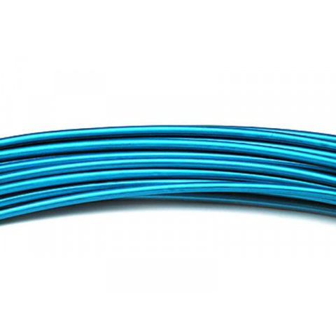 Aluminium wire, coloured, unstraightened ø 2.0 mm, l = 3 m, turquoise