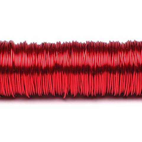 Alambre esmaltado metálico, no direccional ø 0,3 mm, l = 50 m, rojo