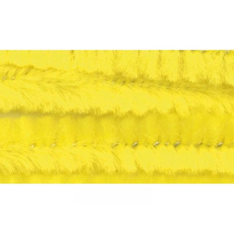Alambre de felpilla (limpia pipas), de colores 10 piezas, ø 8 mm, l = 50 cm, lemon yellow