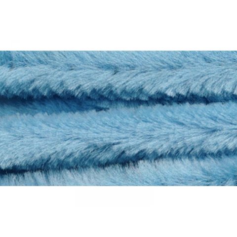Chenille wire (pipe-cleaner), coloured 10 pieces, ø 8 mm, l = 50 cm, light blue
