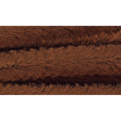 Chenille wire (pipe-cleaner), coloured 10 pieces, ø 9 mm, l = 500 mm, light brown