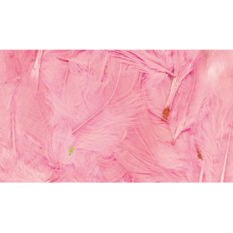 Softfedern 3 g, l = ca. 80 - 120 mm, bauschig, rosa