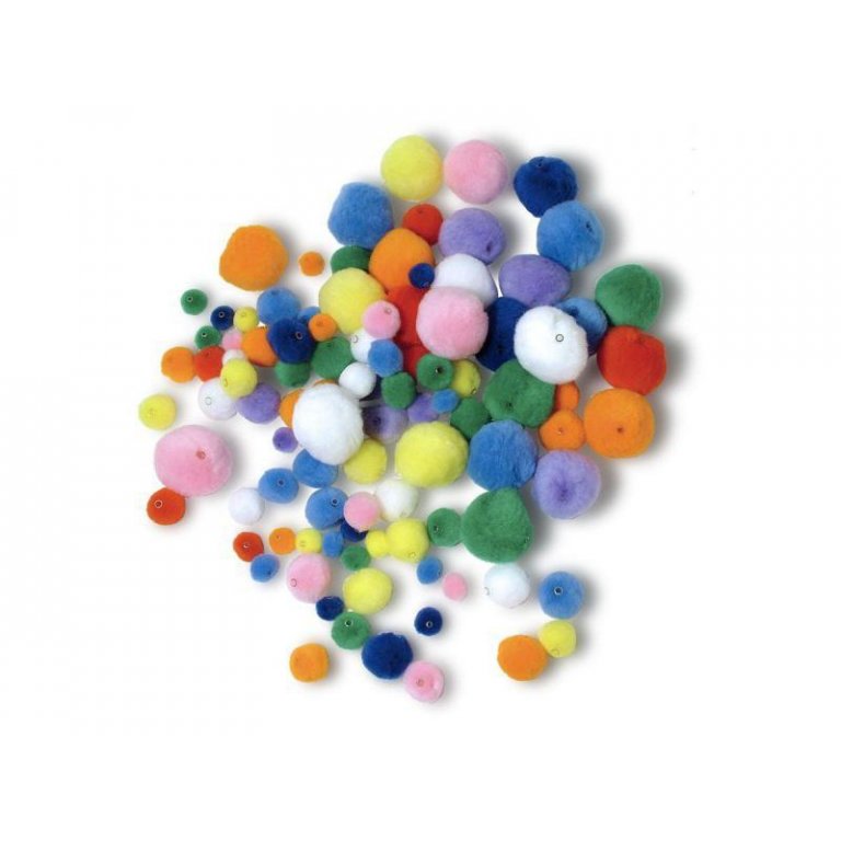 Pompons for stringing