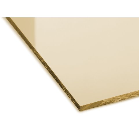 Cristal acrílico XT espejo, liso (corte disponibiles) 3,00 x 120 x 250 mm, dorado